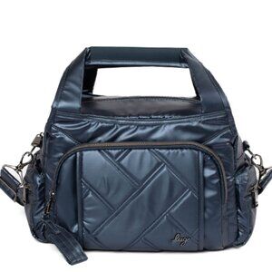New without Tags Lug Rumble Satchel Bag in Metallic Indigo